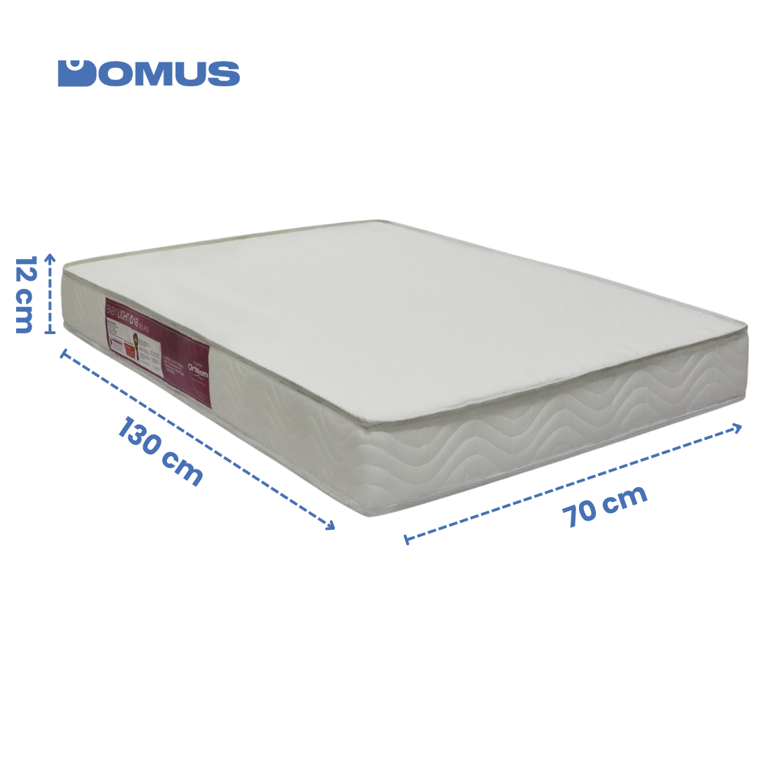 Colchão Berço Espuma D18 Baby Light Ortobom Impermeável Branco 70x130x12cm