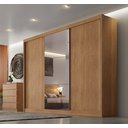 Guarda-Roupa Casal 3 Portas de Correr 6 Gavetas Soberano Novo Horizonte 100% MDF Marrom/Cumaru Fendi