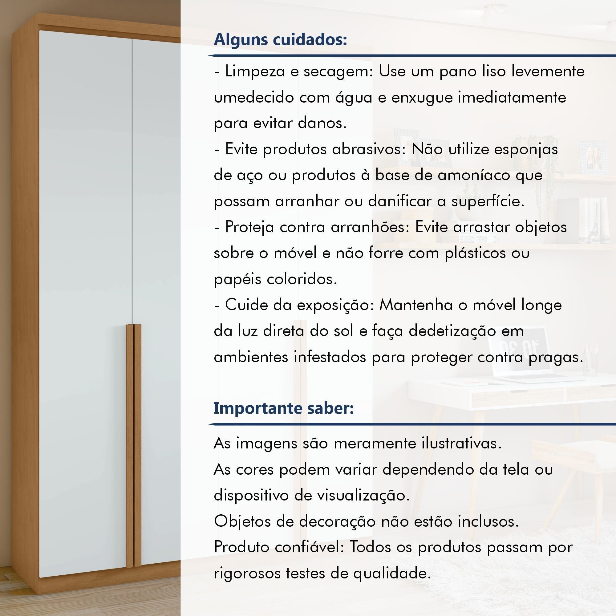 Guarda-Roupa Solteiro 4 Portas 2 Gavetas Alonzo Móveis Lopas 100% MDF 153.5cm Marrom Amêndoa Clean/Branco