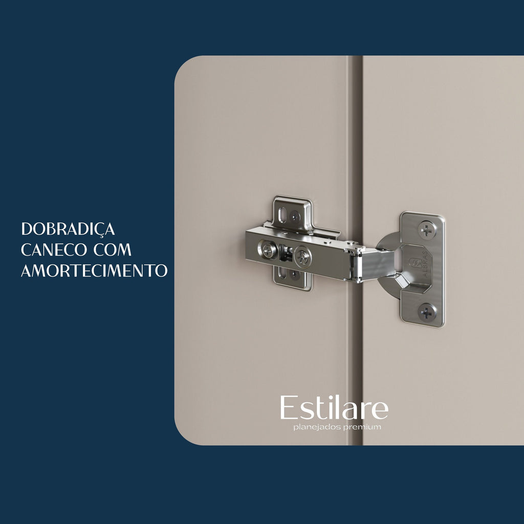 Espelheira para Banheiro Nature Estilare ESP4034-BR 110cm Branco