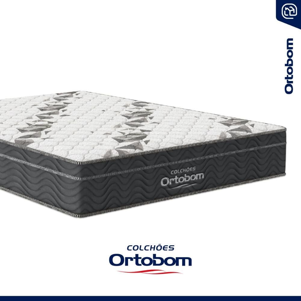 Colchão Casal Espuma D33 Ortobom Airtech Ortopillow 100 Cinza 138x188x28cm