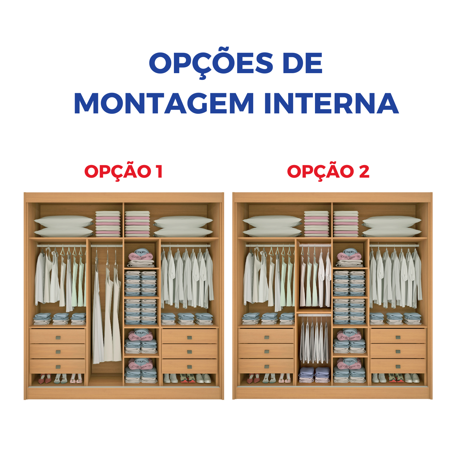 Guarda-Roupa Casal 2 Portas 6 Gavetas Hawai D Doro MDF Marrom/Cinamomo/Off White