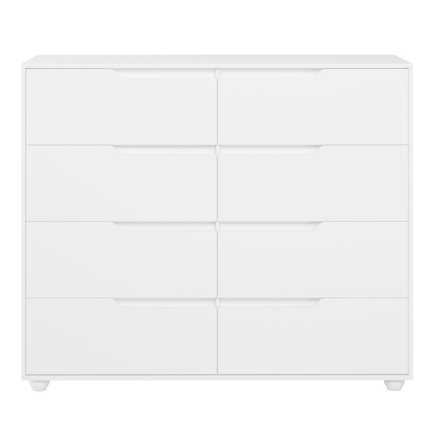 Cômoda 8 Gavetas Doble Albatroz Móveis Branco/Freijó