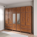 Guarda-Roupa Casal 12 Portas 4 Gavetas Rio Branco Premium Yescasa 100% Pinus/HDF Marrom/Ypê
