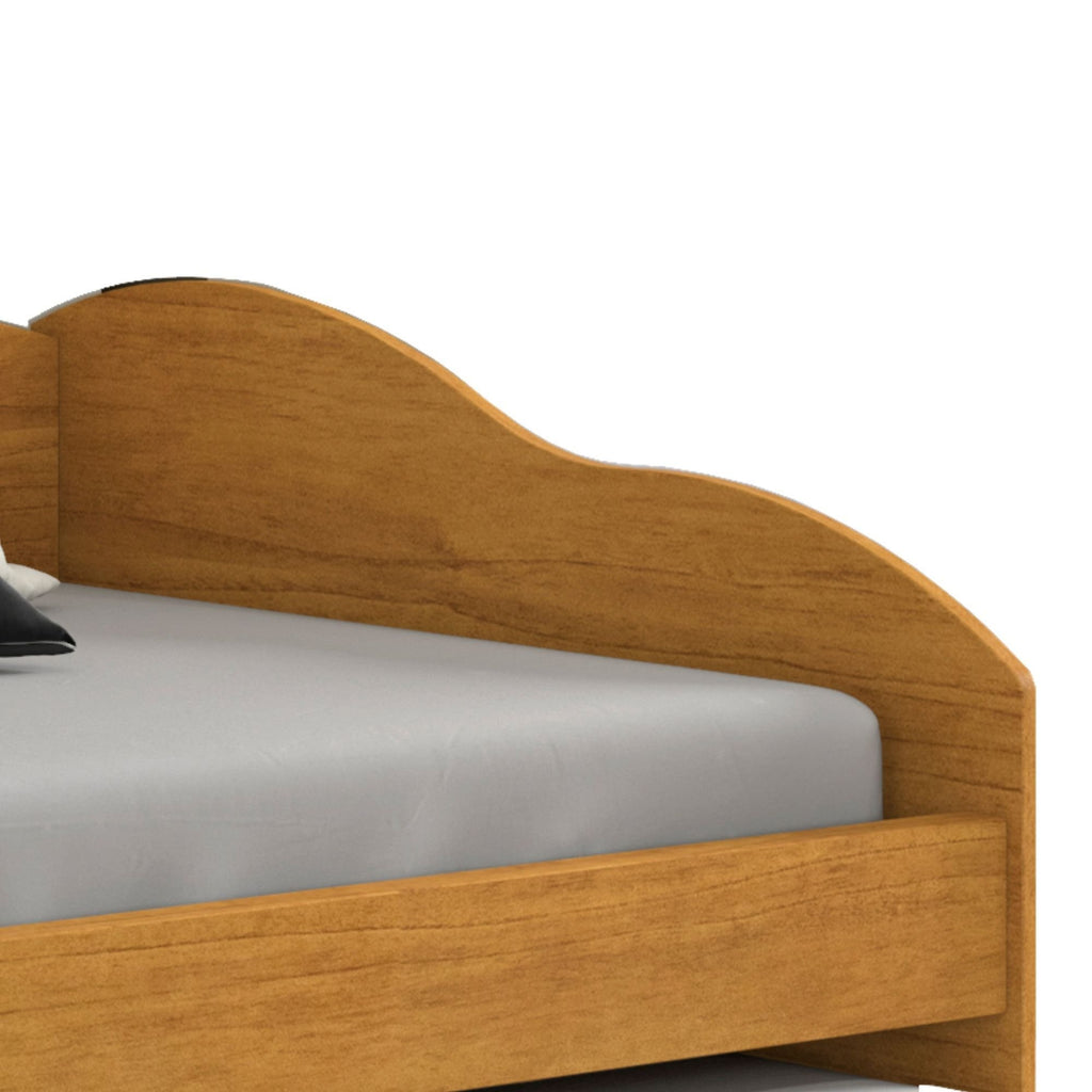 Bicama Solteiro Sofá Cama com Rodízios em MDF Funny Conquista Móveis Cinamomo