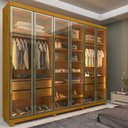 Guarda-Roupa Casal 6 Portas 4 Gavetas Imperatriz Yescasa 100% MDF Off White