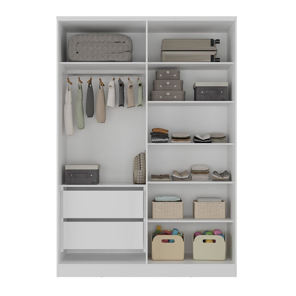 Quarto Infantil Completo Guarda-Roupa e Cômoda Sky Yescasa Branco/Olmo Italiano