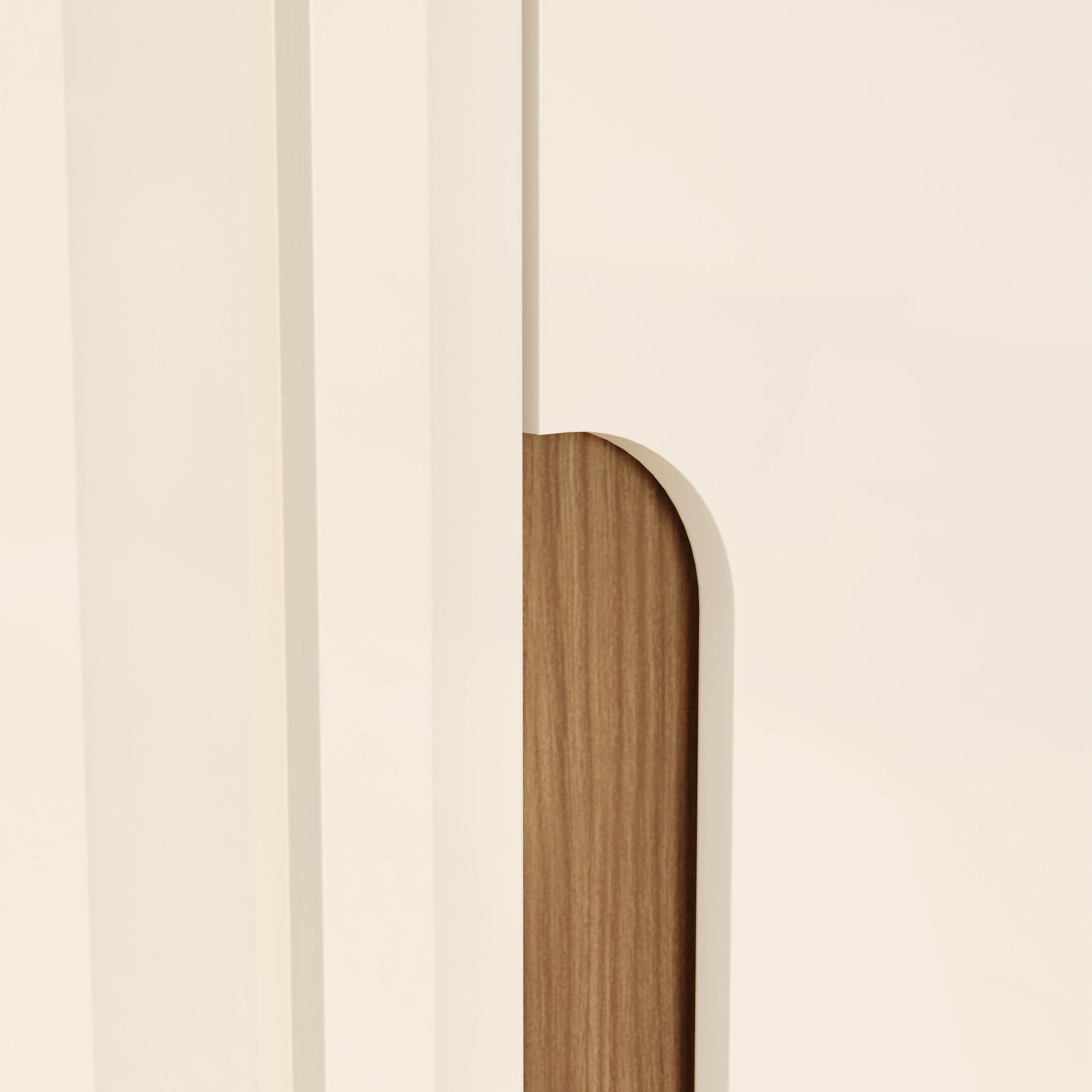 Guarda-Roupa Casal 6 Portas 6 Gavetas com Espelho Napoli Henn MDP Bege/Off White/Nature