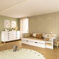 Quarto Infantil Completo com Cama de Solteiro 3 em 1 e Cômoda 10 Gavetas em MDF Premium Helena e Alice FD