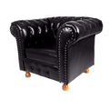 Poltrona Chesterfield Capitoné Luís XV Corano Preto Novo Encanto