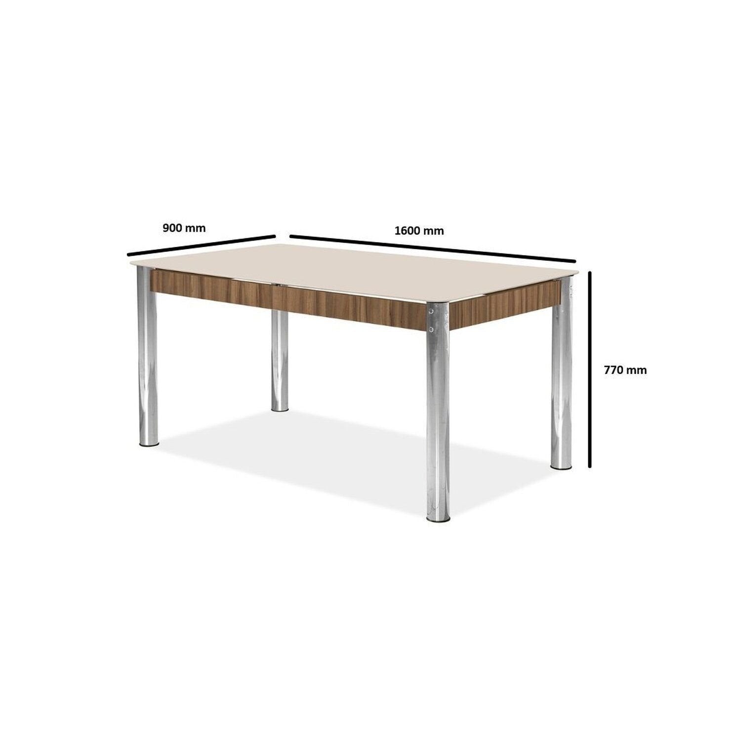 Conjunto Sala de Jantar Mesa Retangular com 6 Cadeiras Natani Yescasa