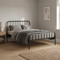 Cama Casal em Aço Tubular Julia Preto Yescasa
