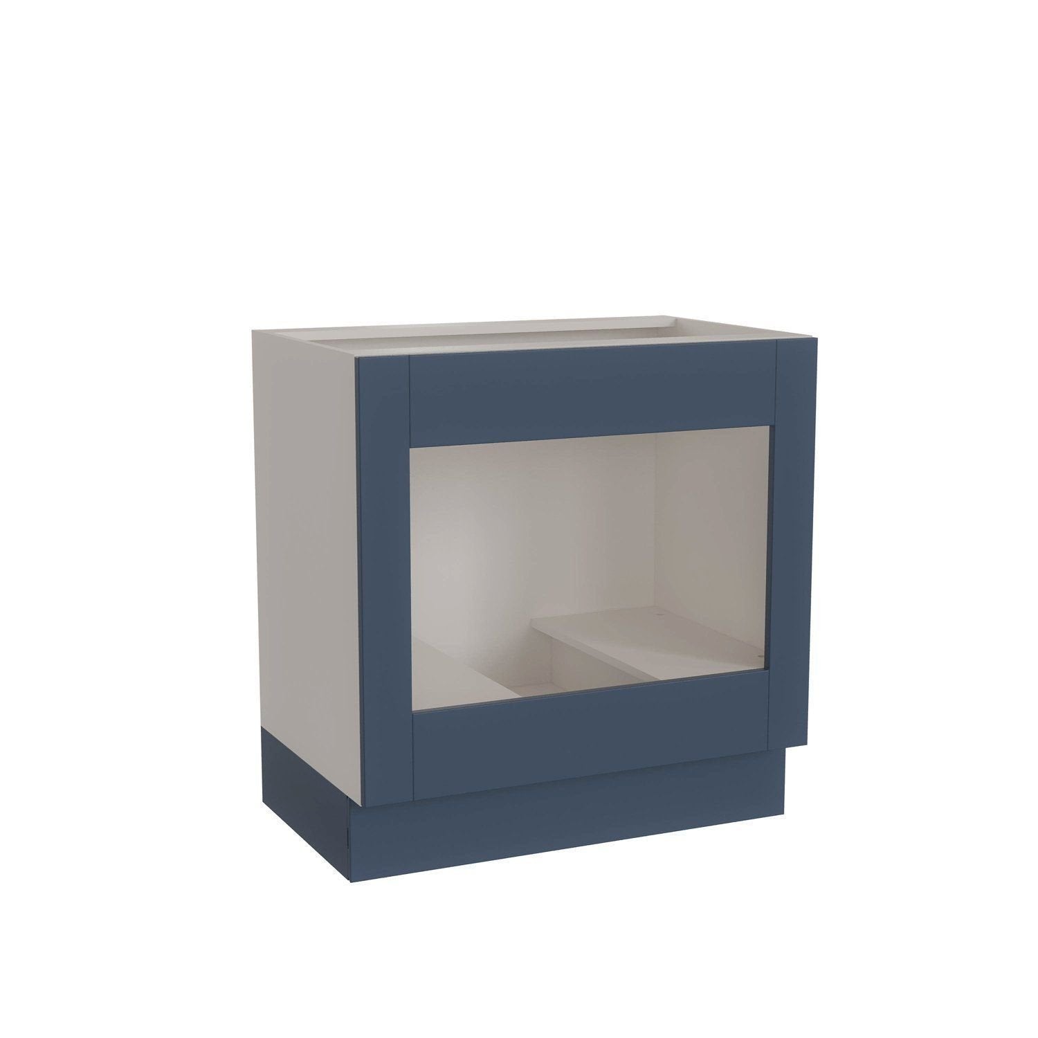 Balcão para Forno de Embutir 80cm sem Tampo Arizona CabeCasa MadeiraOriginals Azul/Branco