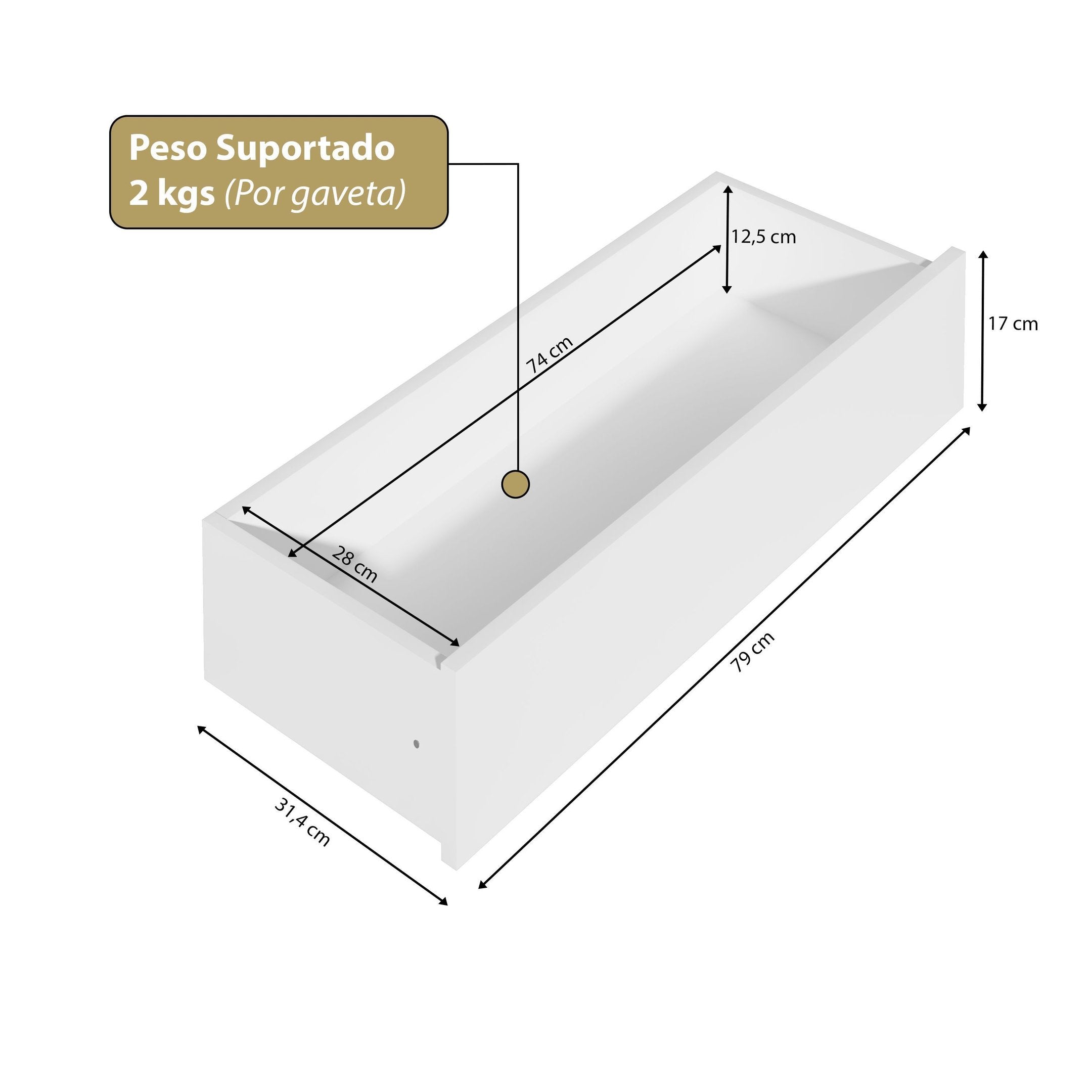 Guarda-Roupa Casal Canto 4 Portas 4 Gavetas Versatille Yescasa 100% MDP Branco