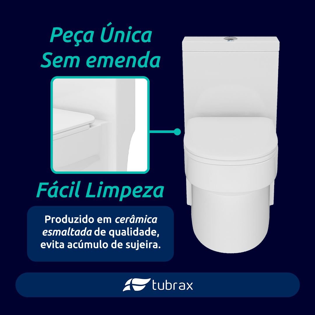 Vaso Sanitário Monobloco Cerâmica Navies Tubrax Branco VAB0004