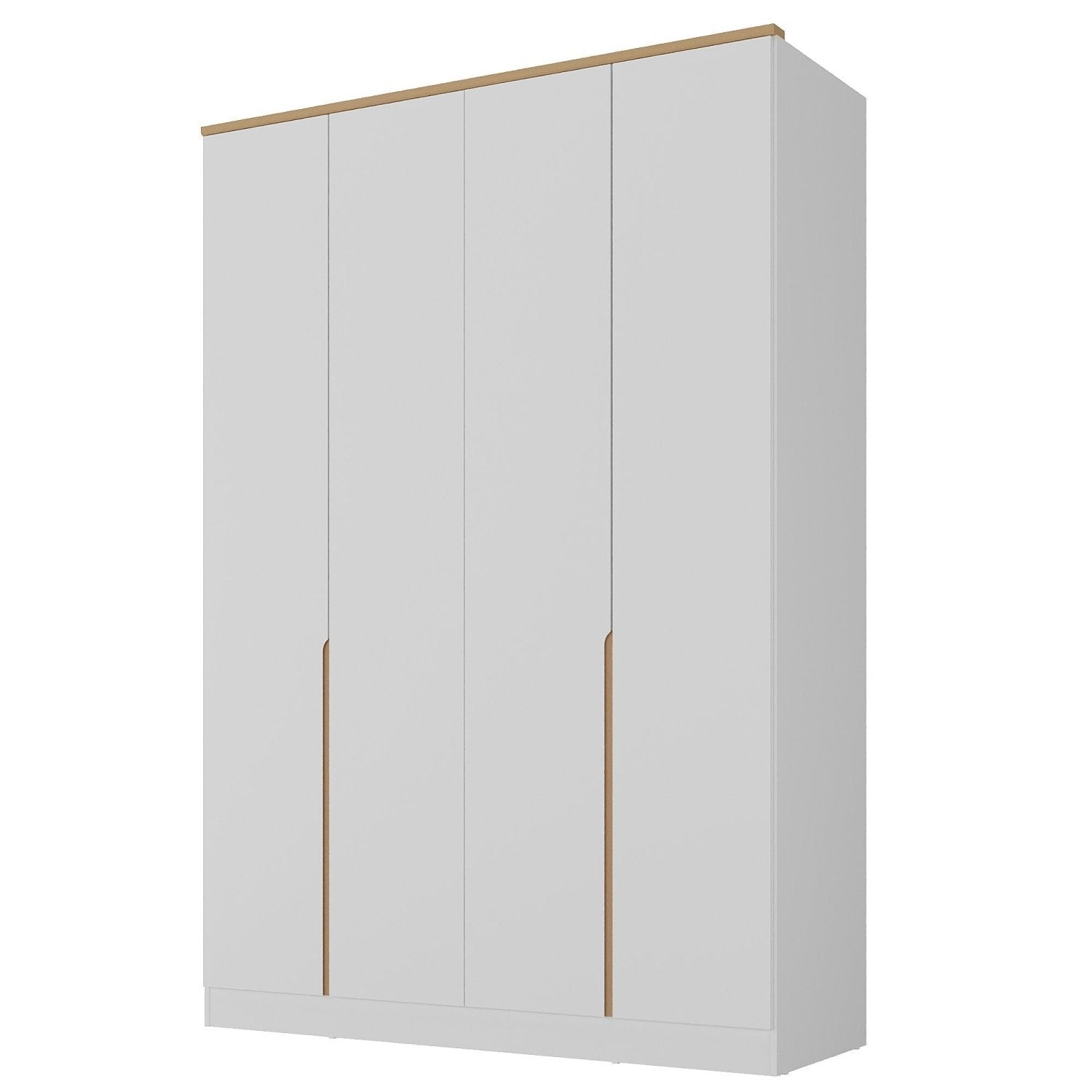 Guarda-Roupa Infantil 4 Portas 2 Gavetas Sky Yescasa MDF Branco/Olmo Italiano