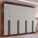 Guarda-Roupa Casal 8 Portas Império D Doro 100% MDF Cinamomo/Off White