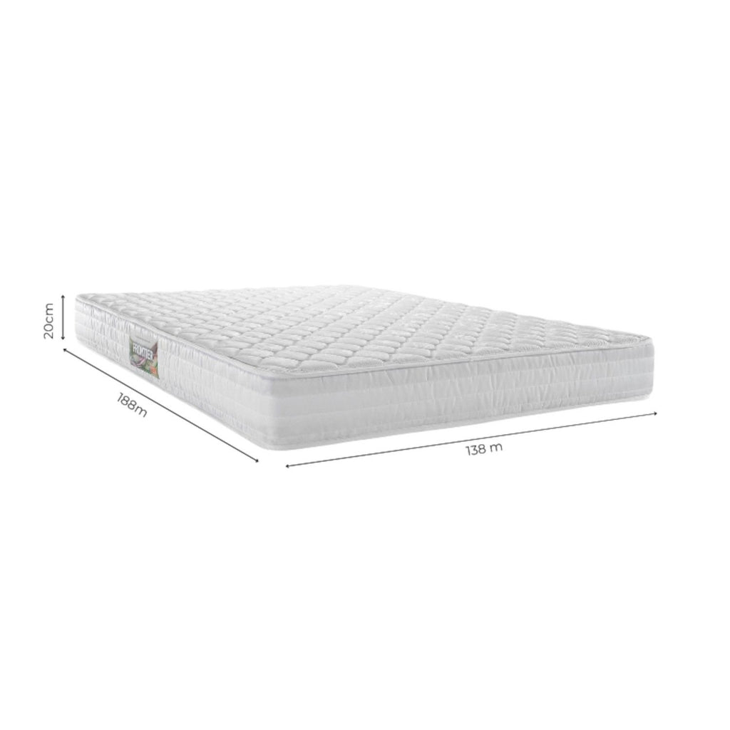 Colchão Casal Espuma D60 Frontier Herval Double Side Branco 138x188x20cm