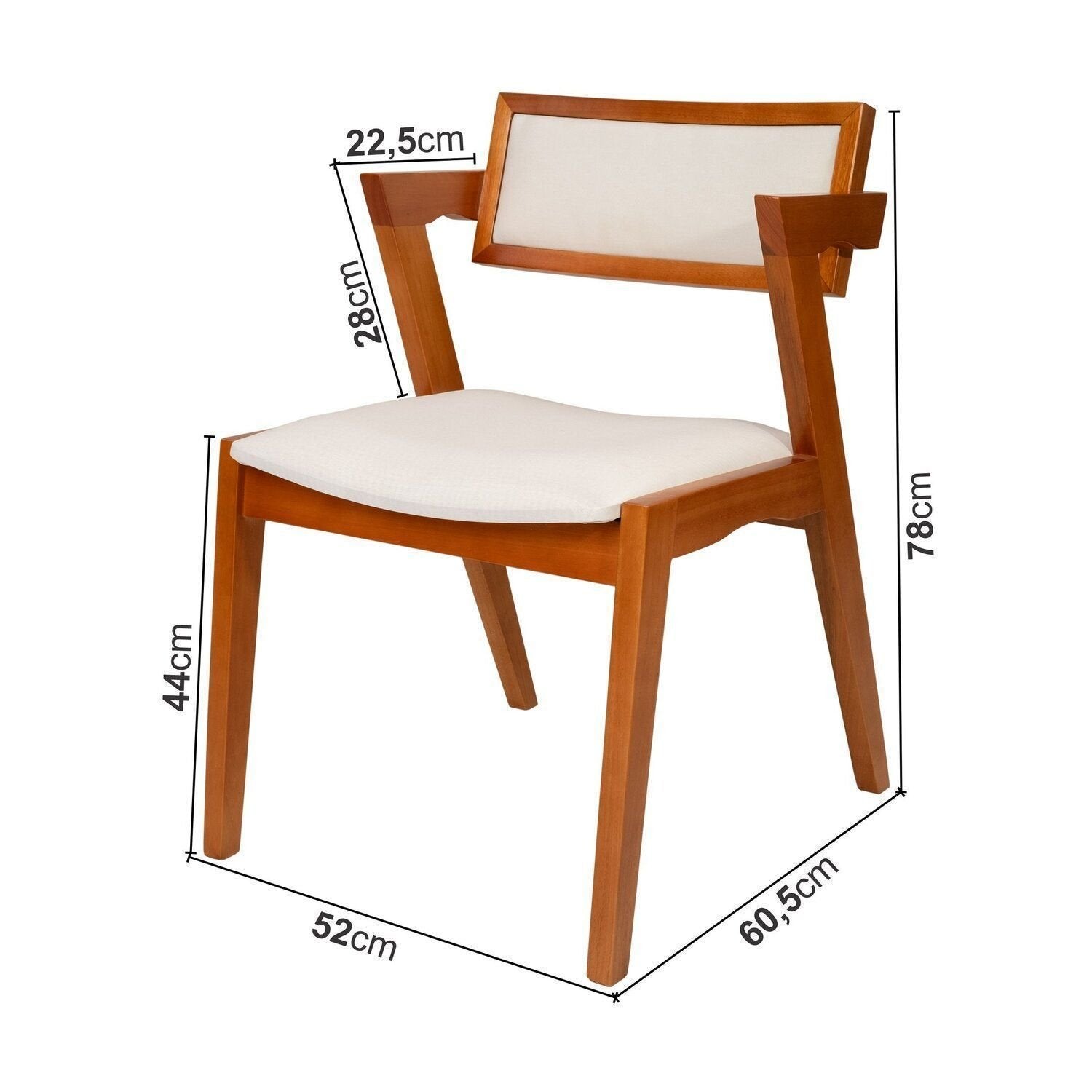 Conjunto Sala de Jantar Mesa Viena Tampo Vidro/MDF com 4 Cadeiras Ímola Authentic Espresso Móveis Champagnhe/Off White