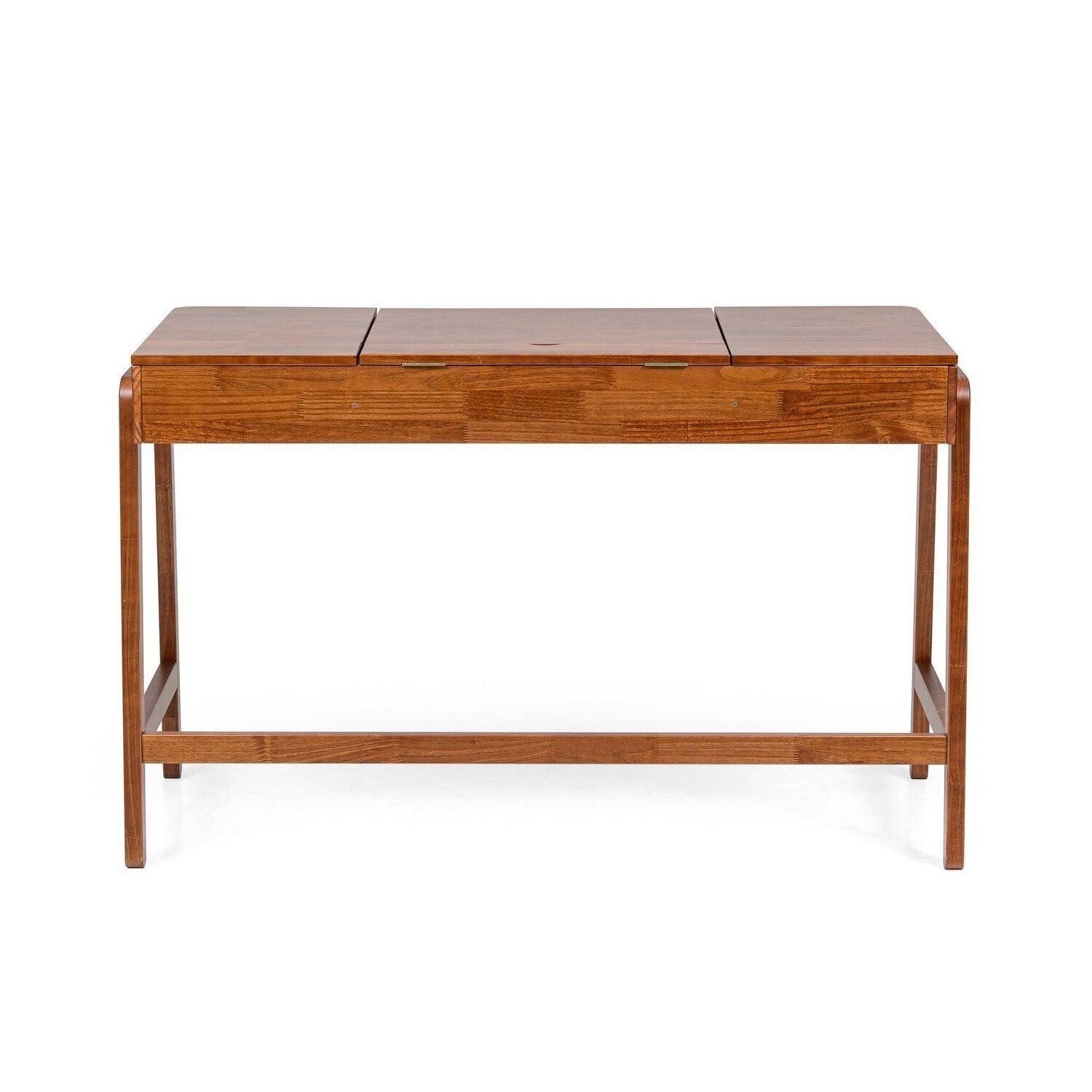 Escrivaninha Mesa Escritório Madeira Maciça 125,6cm Aura Yescasa Marrom/Garapa