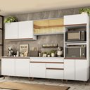 Armário de Cozinha Completa 310cm Preto Reims Madesa 01