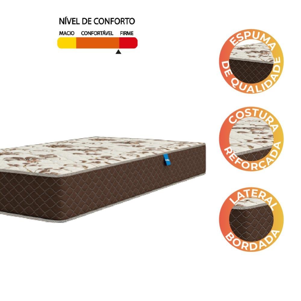Colchão Solteiro UMAFLEX Marquês D33 88x188x19 Marrom Suporta Até 90kg