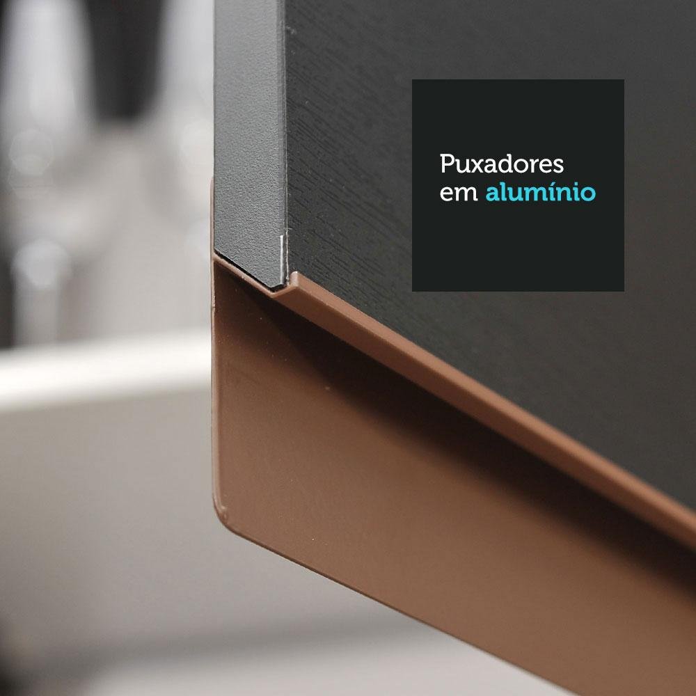 Armário de Cozinha Completa 310cm Reims Madesa GRRM3100018N Preto