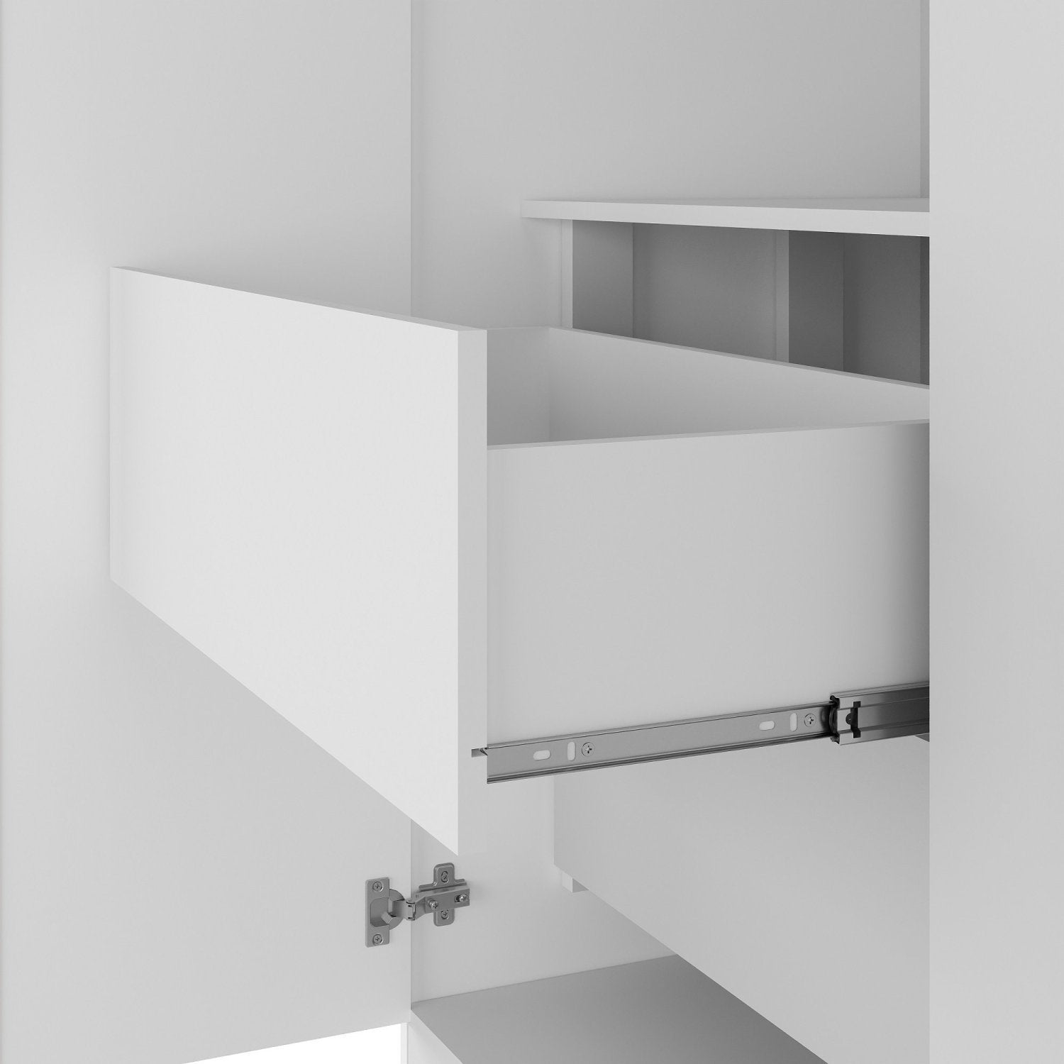 Guarda-Roupa Infantil 4 Portas 2 Gavetas Sky Yescasa 100% MDF Branco/Olmo Italiano