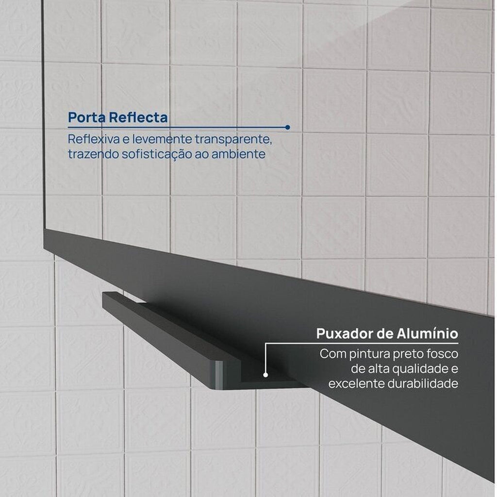 Cozinha Modulada Nara CabeCasa MadeiraOriginals 15 Peças 11 Aéreos 3 Balcões 1 Cristaleira Cinza