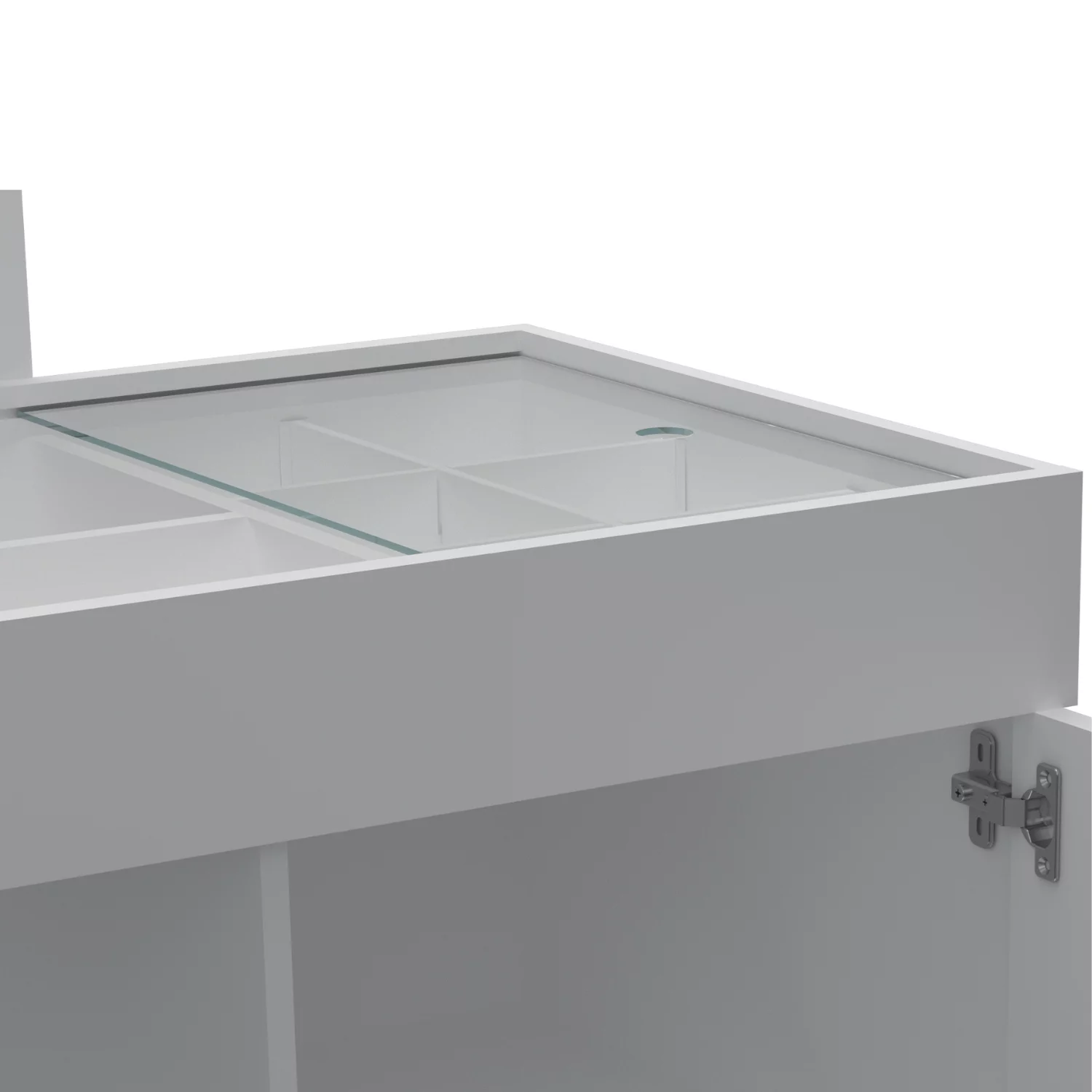 Escrivaninha Mesa Escritório Penteadeira de Canto com Espelho Star 1 Porta 136cm Belaflex