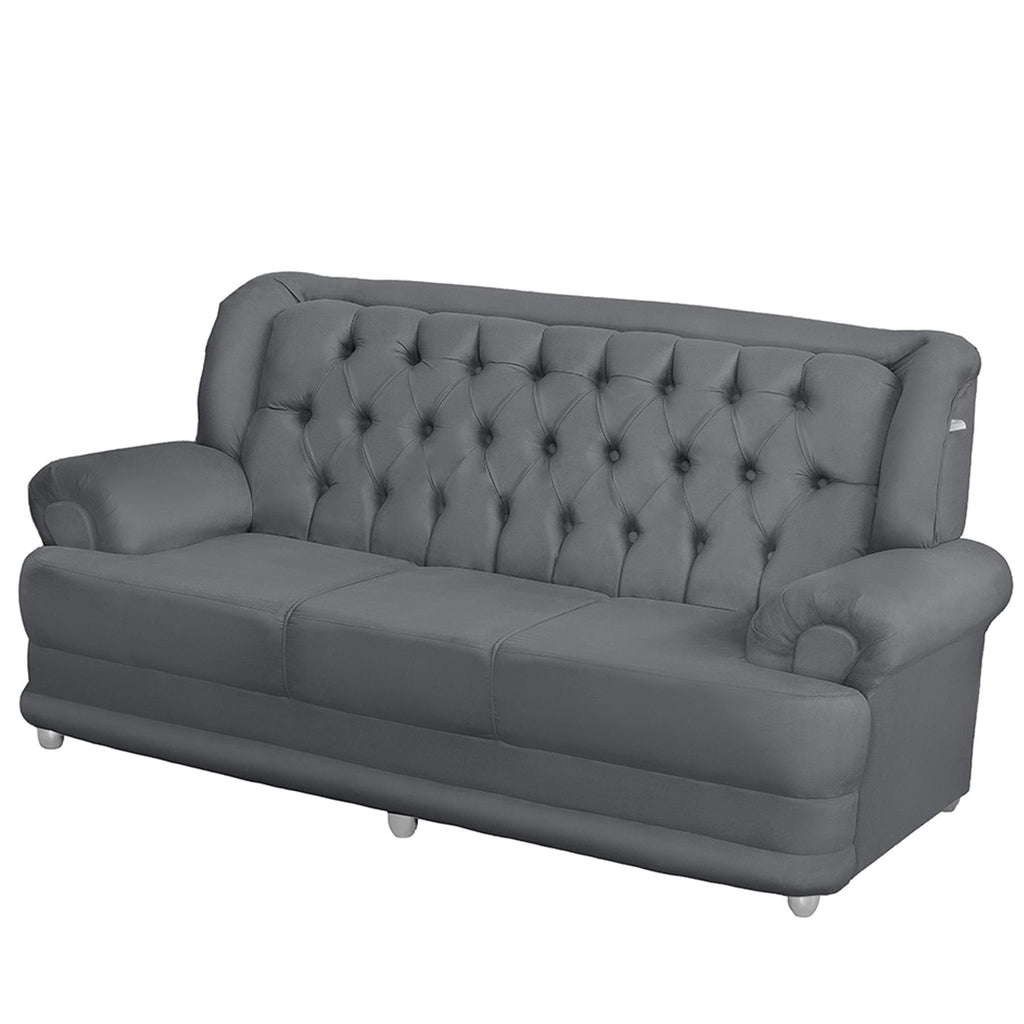 Sofá 3 Lugares Finlândia 2,00m Suede Cinza Sofá Casa