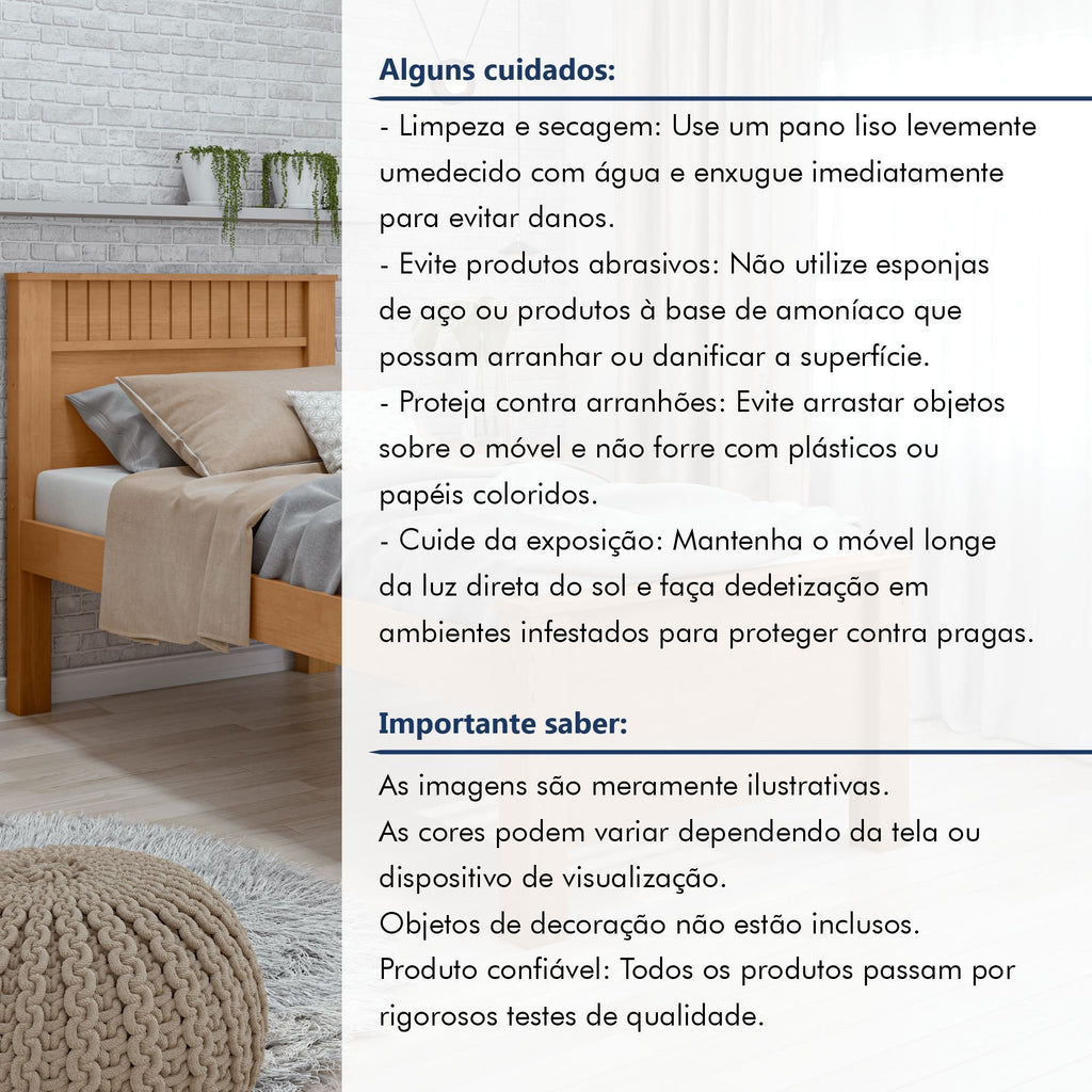 Cama Solteiro Detalhe Ripado Athenas Móveis Lopas Amêndoa Clean