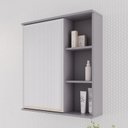 Espelheira para Banheiro MGM Móveis Treviso 1 Porta 3 Prateleiras 55,8cm Branco