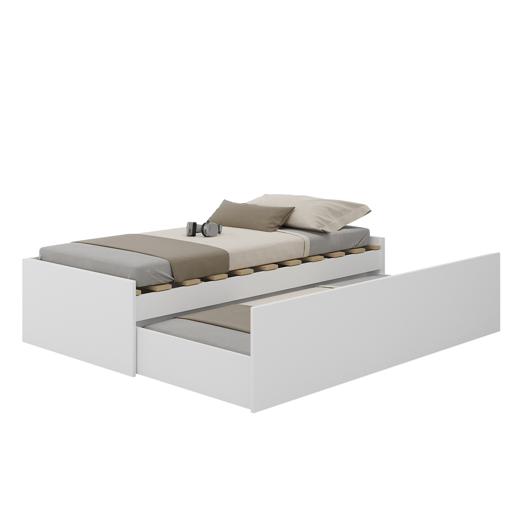 Cama Casal Retrátil com Gaveta Funcional Foscarini Branco