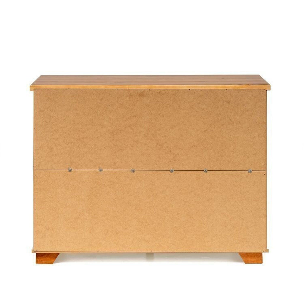 Conjunto Sala de Estar 3 Peças Rack, Cristaleira e Armário Madeira Maciça Ananda CabeCasa Off White/Mel