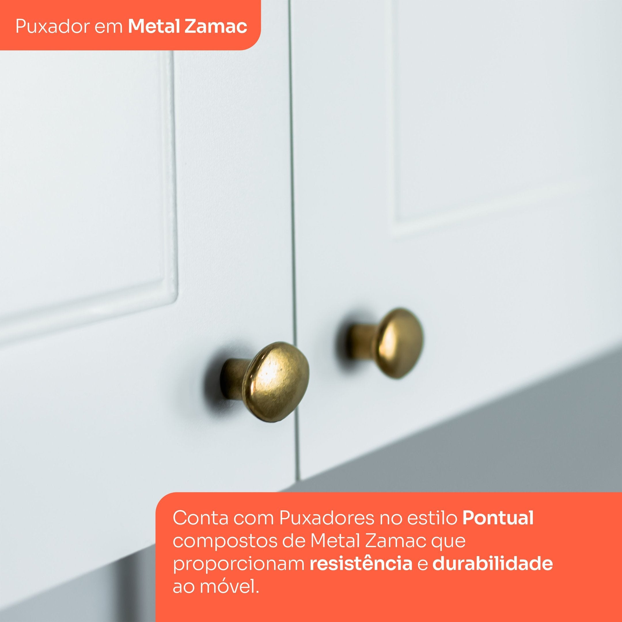 Armário Aéreo 3 Portas 120cm Emily Espresso Móveis Branco/HP