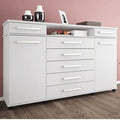 Cômoda 7 Gavetas 2 Portas com Rodízios London Yescasa Branco