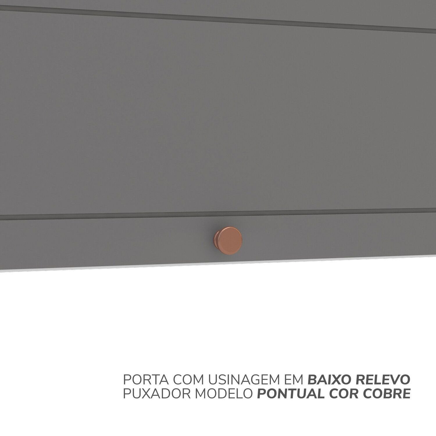 Cozinha Completa Pérola Yescasa 5 Peças Torre Quente Aéreo 3 Portas Balcão 2 Gavetas Basculante Cinza/Branco 270,2x219,4x52cm