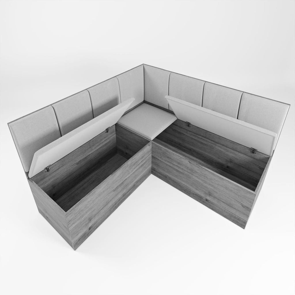 Conjunto Canto Alemão Baú América com Mesa Retangular 1,20x80 e 2 Cadeiras Dalas Yescasa
