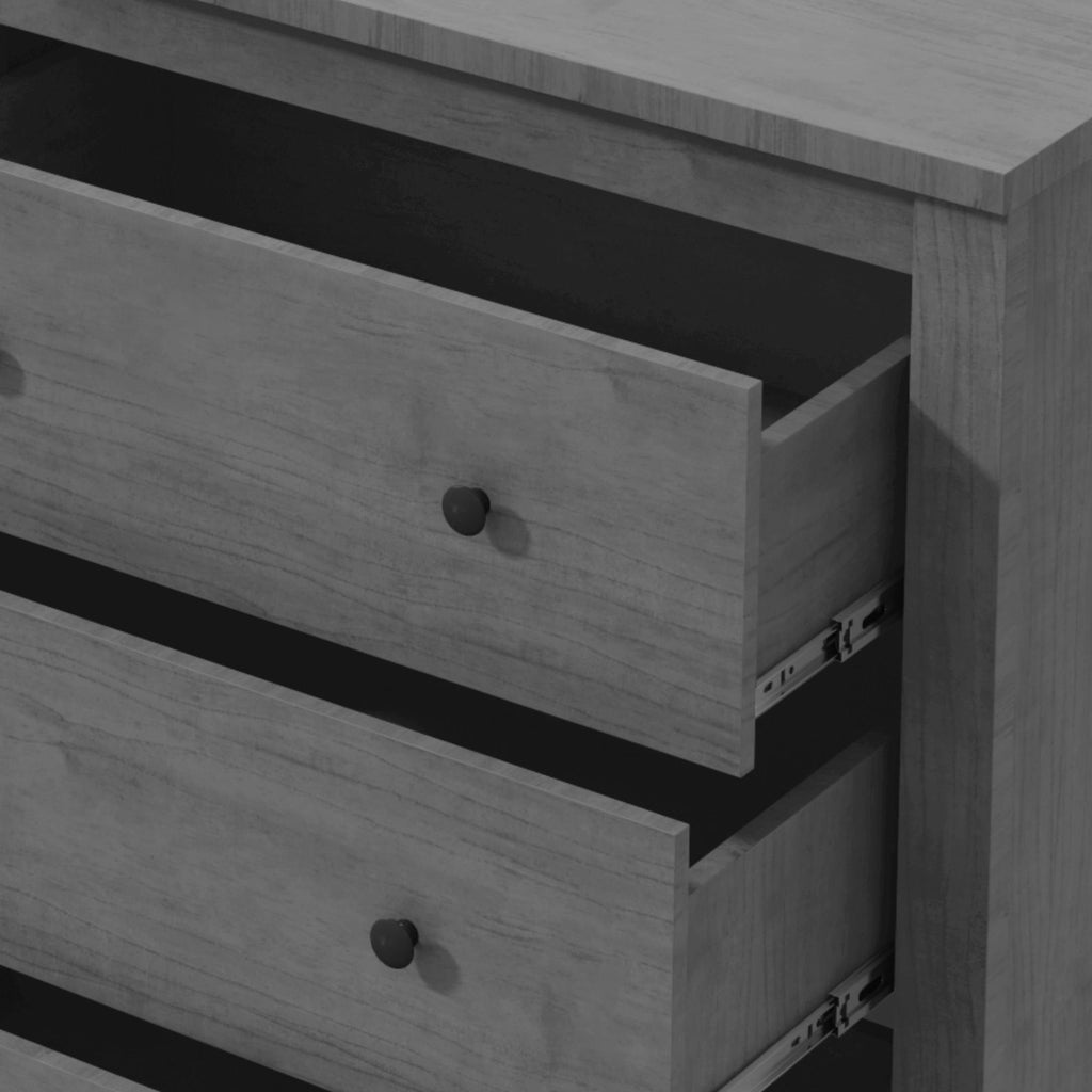 Cômoda para Quarto 6 Gavetas Estilo Clássico MDF Maggiore New 162cm Espresso Móveis Branco