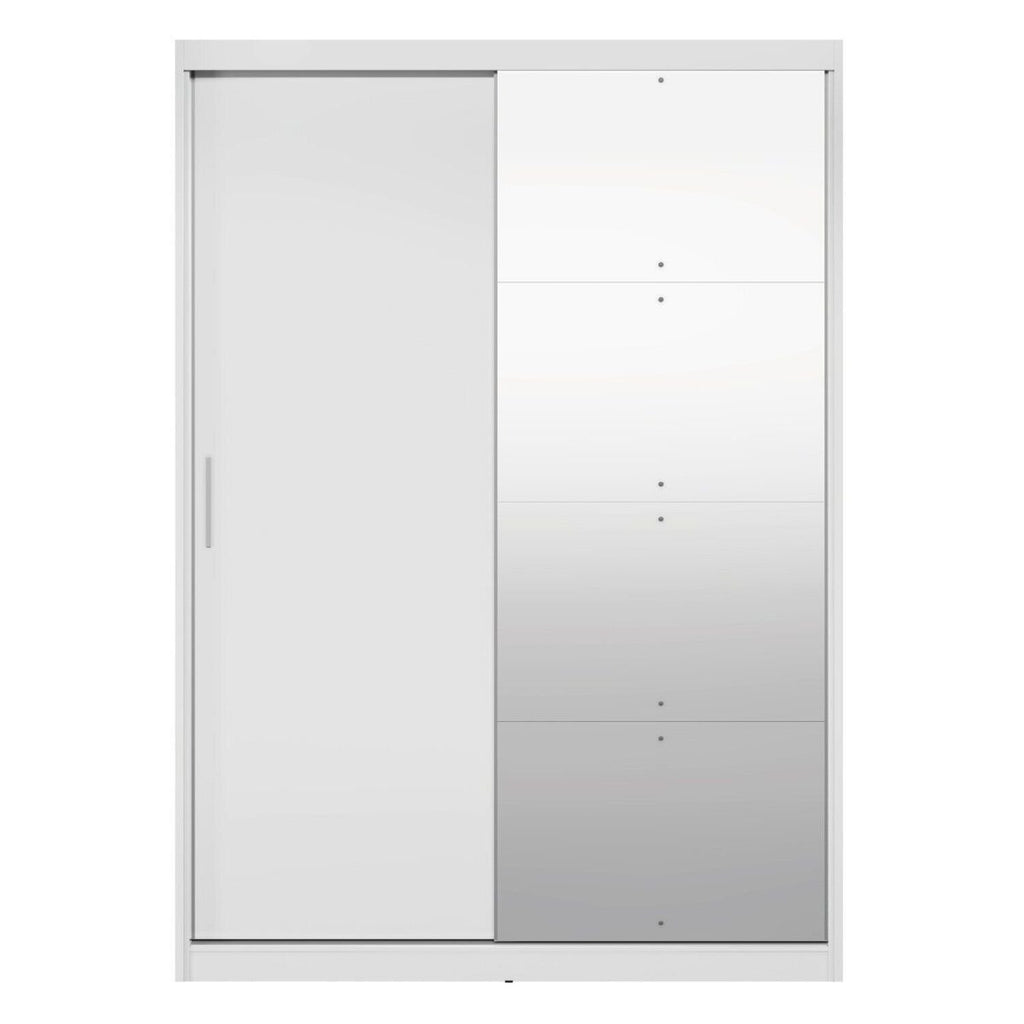 Guarda-Roupa Casal 2 Portas de Correr 4 Gavetas London Demóbile 100% MDF Branco/Amêndola