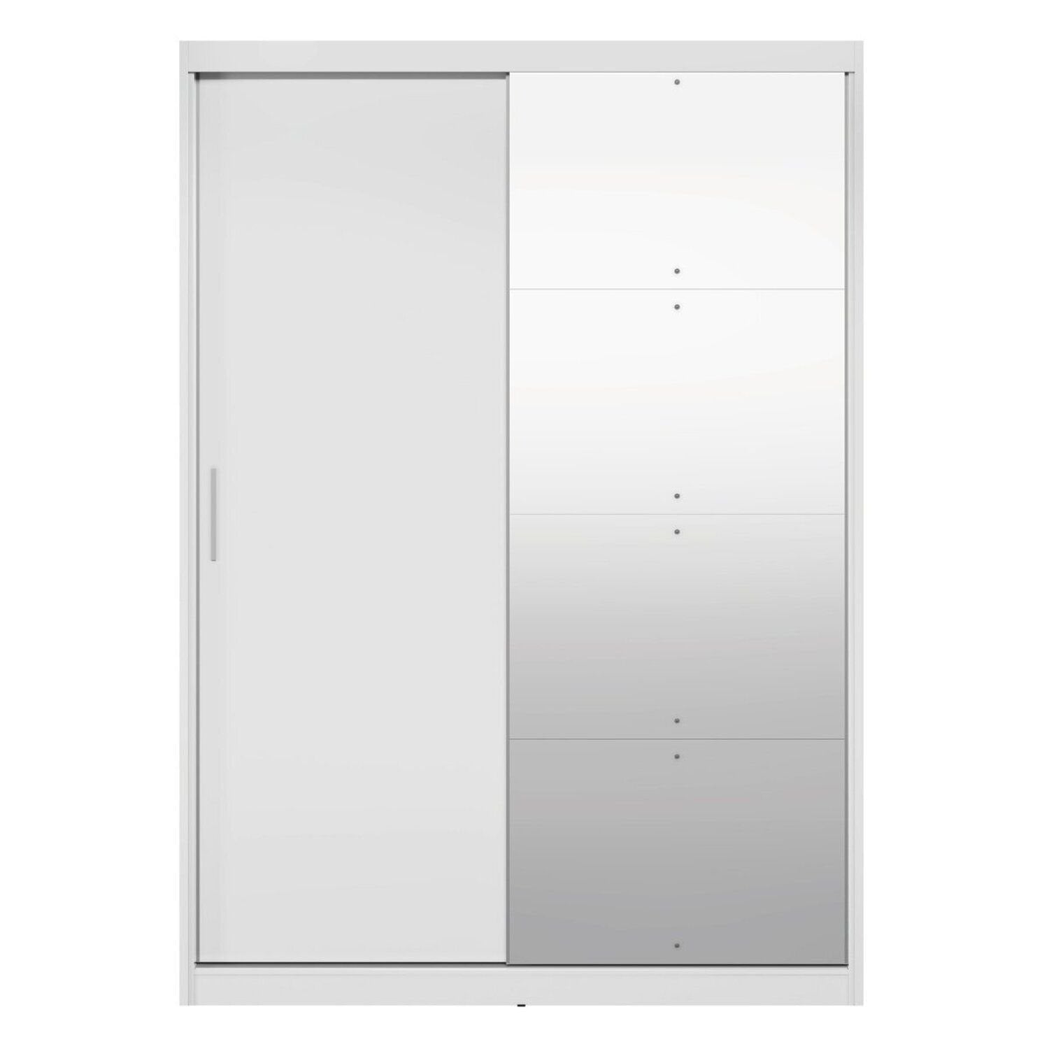 Guarda-Roupa Casal 2 Portas de Correr 4 Gavetas London Demóbile 100% MDF Branco/Amêndola
