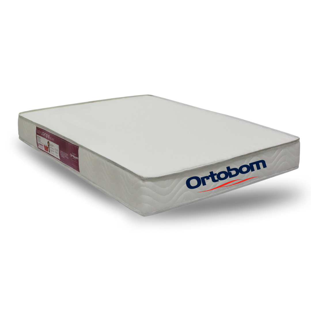 Colchão Berço Espuma D18 Baby Light Ortobom Impermeável Branco 70x130x12cm