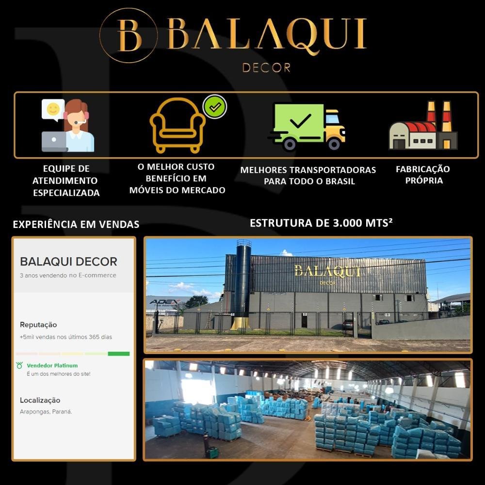 Kit 2 Poltronas e Sofá 2 Lugares para Recepção Balaqui Suede Azul Marinho