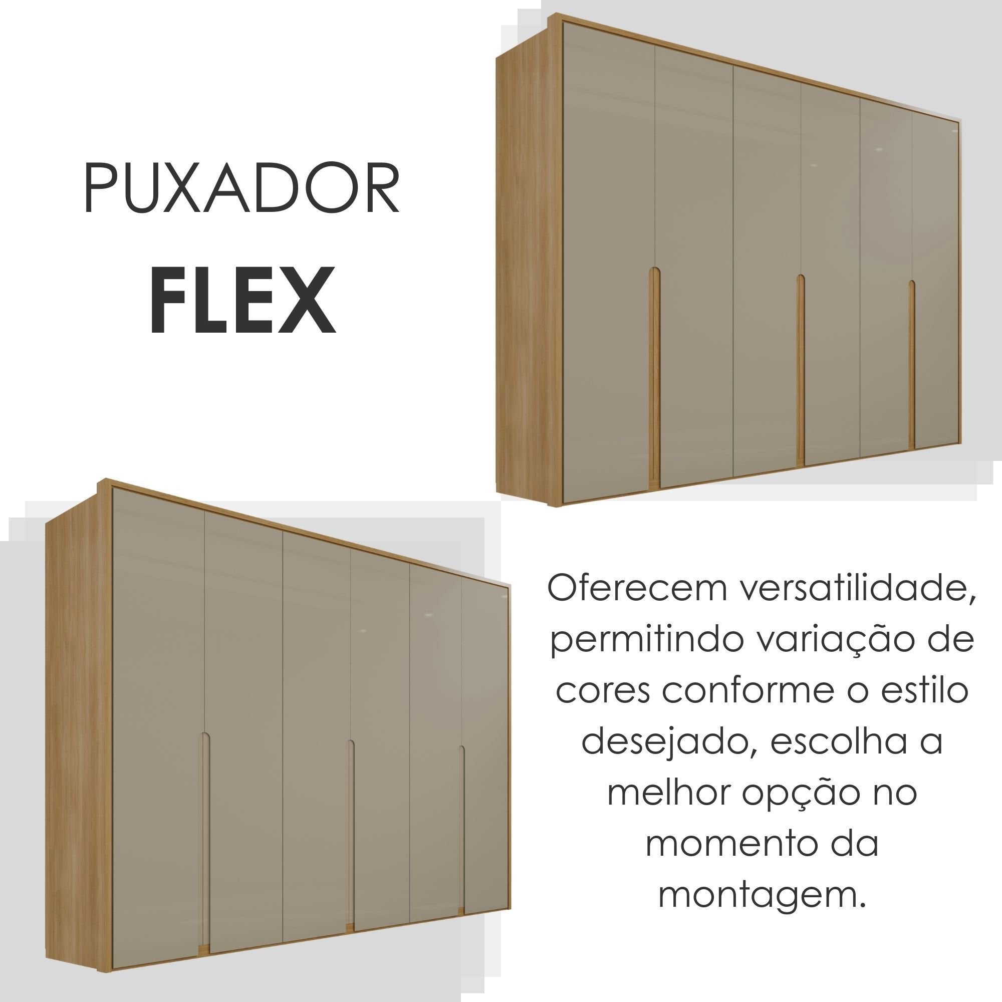 Guarda-Roupa Casal 6 Portas 6 Gavetas 100% MDF Lizz Casa D