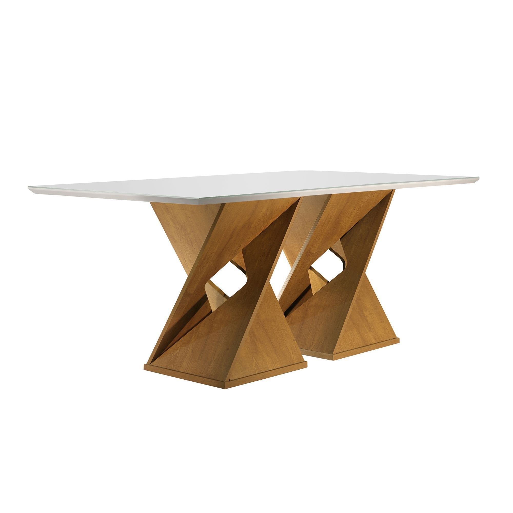 Conjunto Sala de Jantar Genova Tampo Vidro/MDF com 6 Cadeiras Genova Smart Plus Cel Móveis