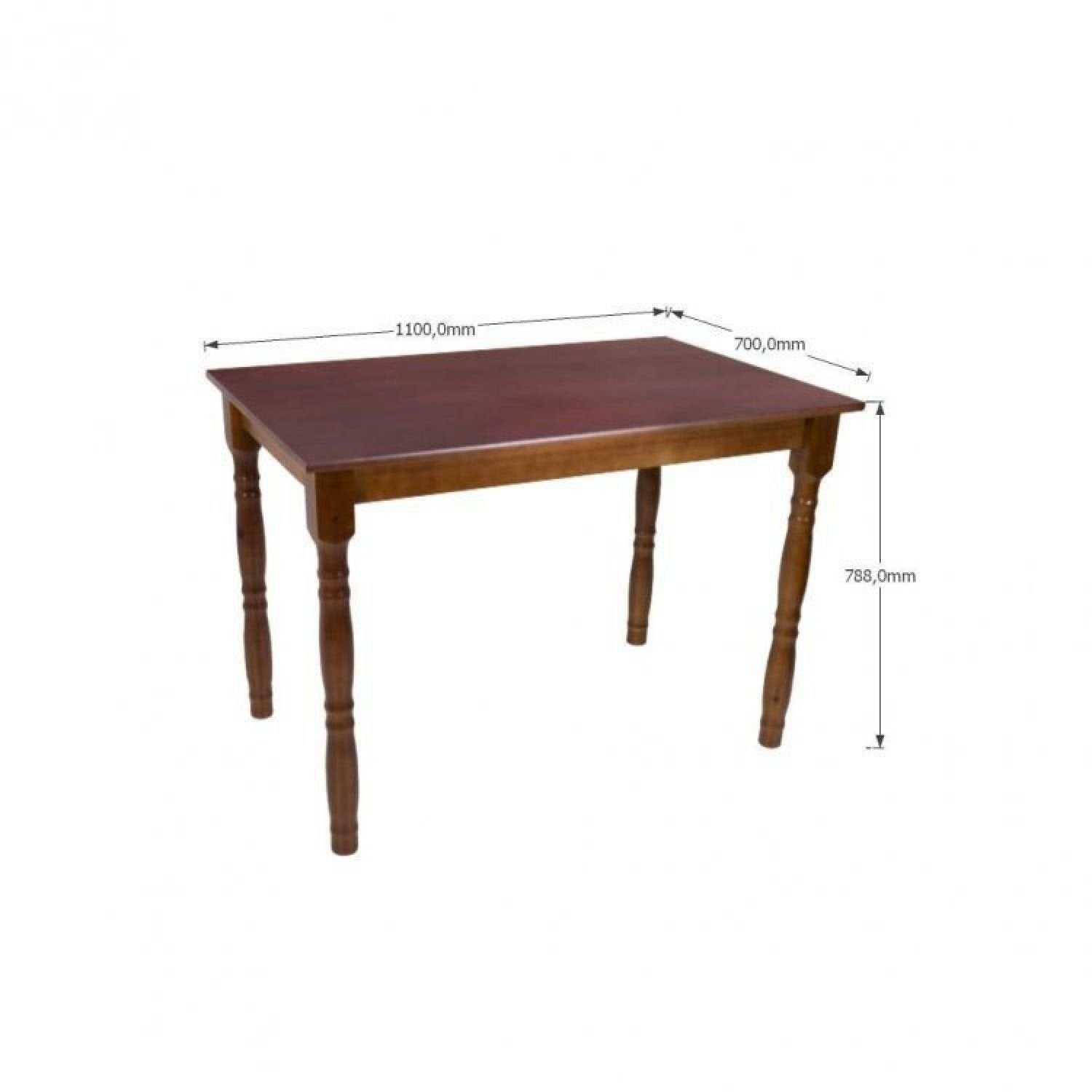 Conjunto Sala de Jantar Mesa Retangular Tampo MDF com 4 Cadeiras Dalas Ecomóveis Imbuia