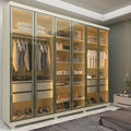 Guarda-Roupa Casal 6 Portas Imperatriz Reflecta com LED 100% MDF Yescasa