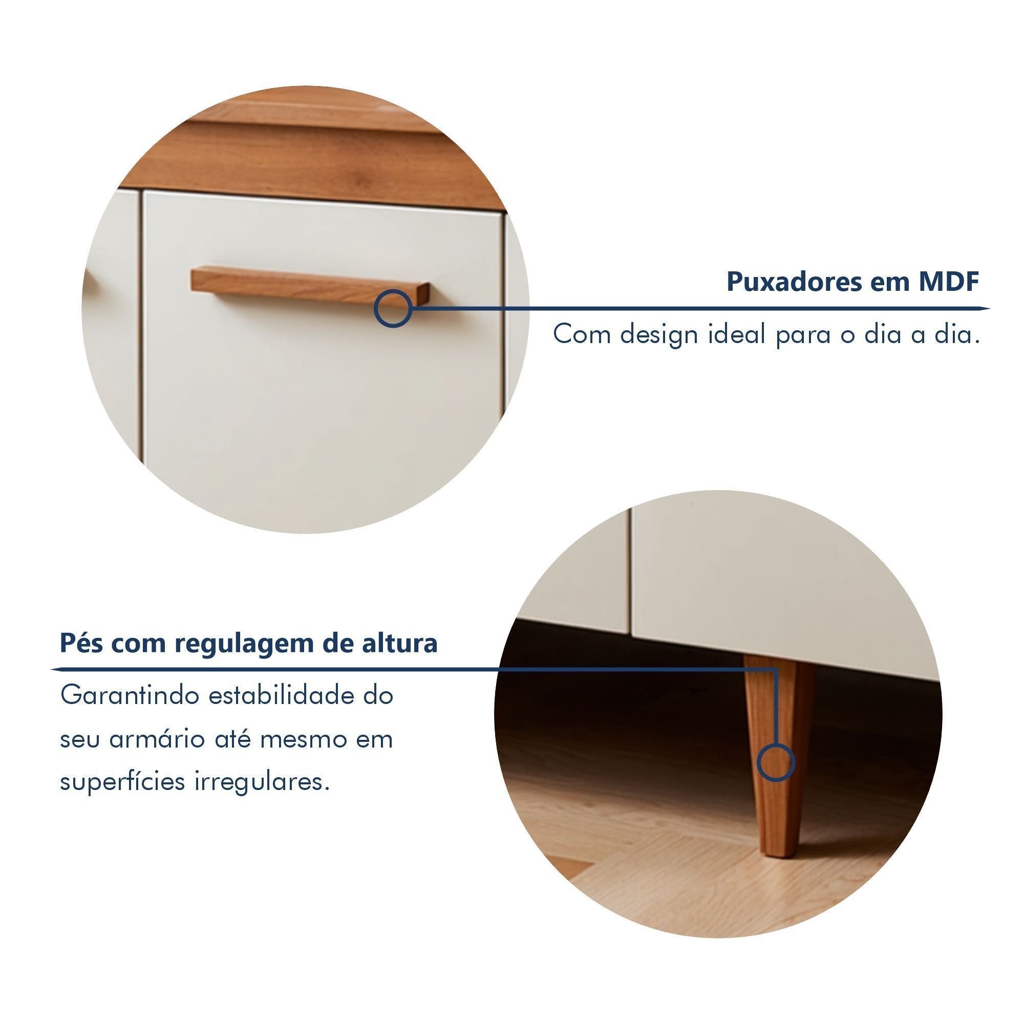 Cozinha Completa Modulada 9 Portas 3 Gavetas Atenas Kaiki Móveis Branco