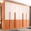 Guarda-Roupa Casal 6 Portas 6 Gavetas Suburban Gold Espresso Móveis 100% MDF Marrom/Freijó/Off White